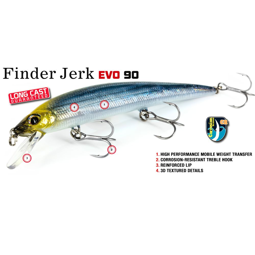 MOLIX Suspending Long Cast Jerkbait Lure FINDER JERK EVO 90SP - Image 2
