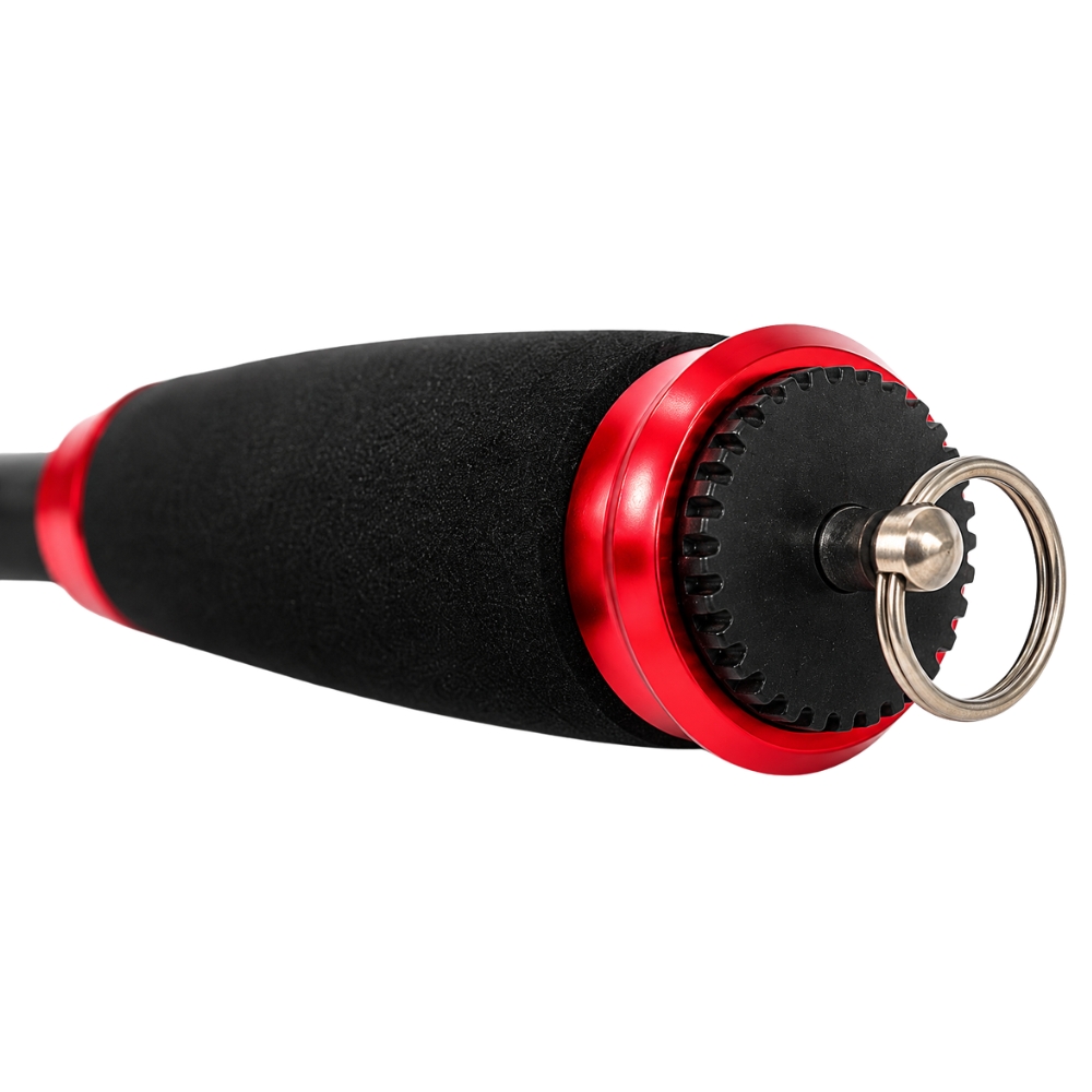 BASSZONE Heavy Duty Aluminium Fish Lip Grip With Scale OCEAN GRIP Black/Red - Image 3