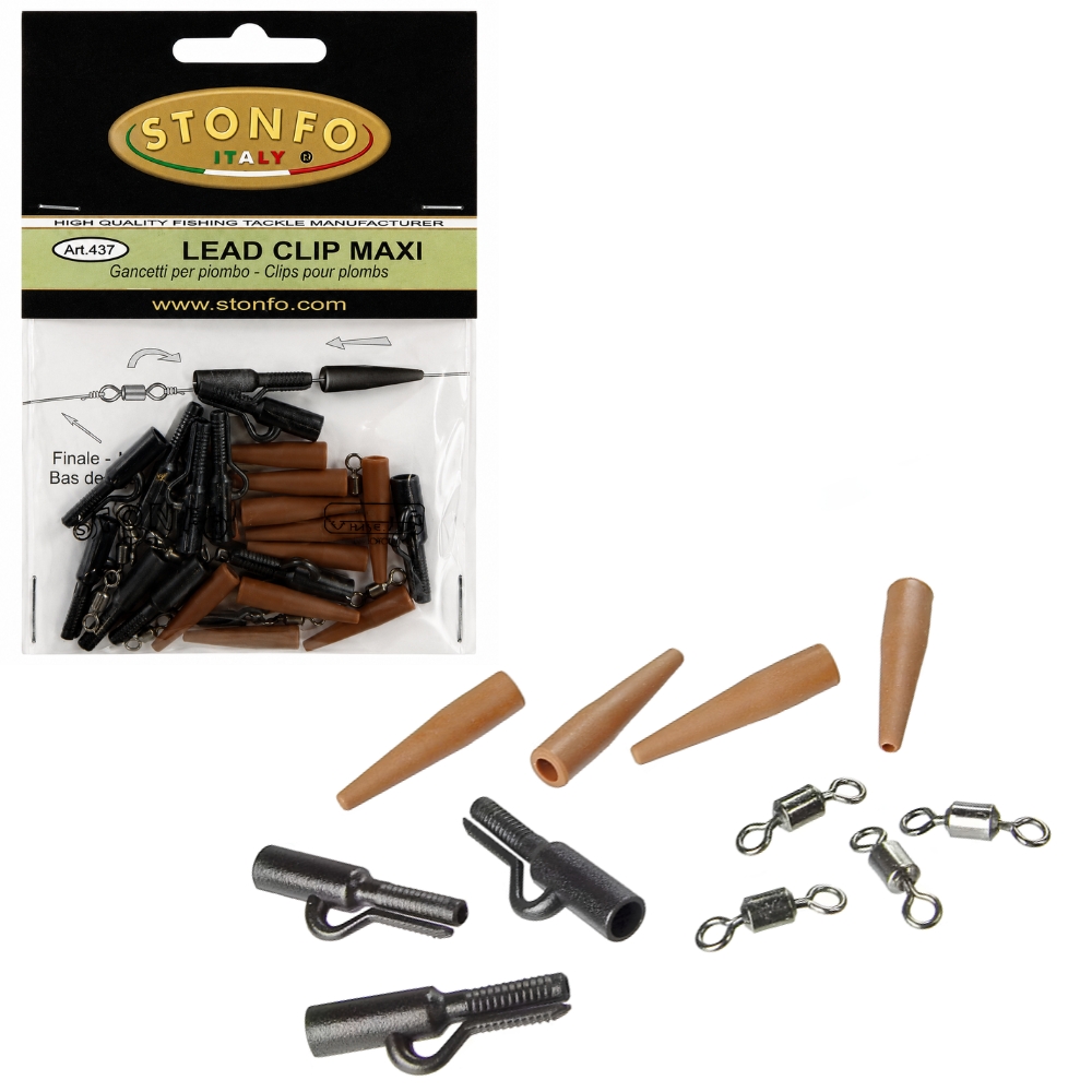 STONFO Premium Sliding Rig Setup for Sea Fishing LEAD CLIP MAXI Art.437