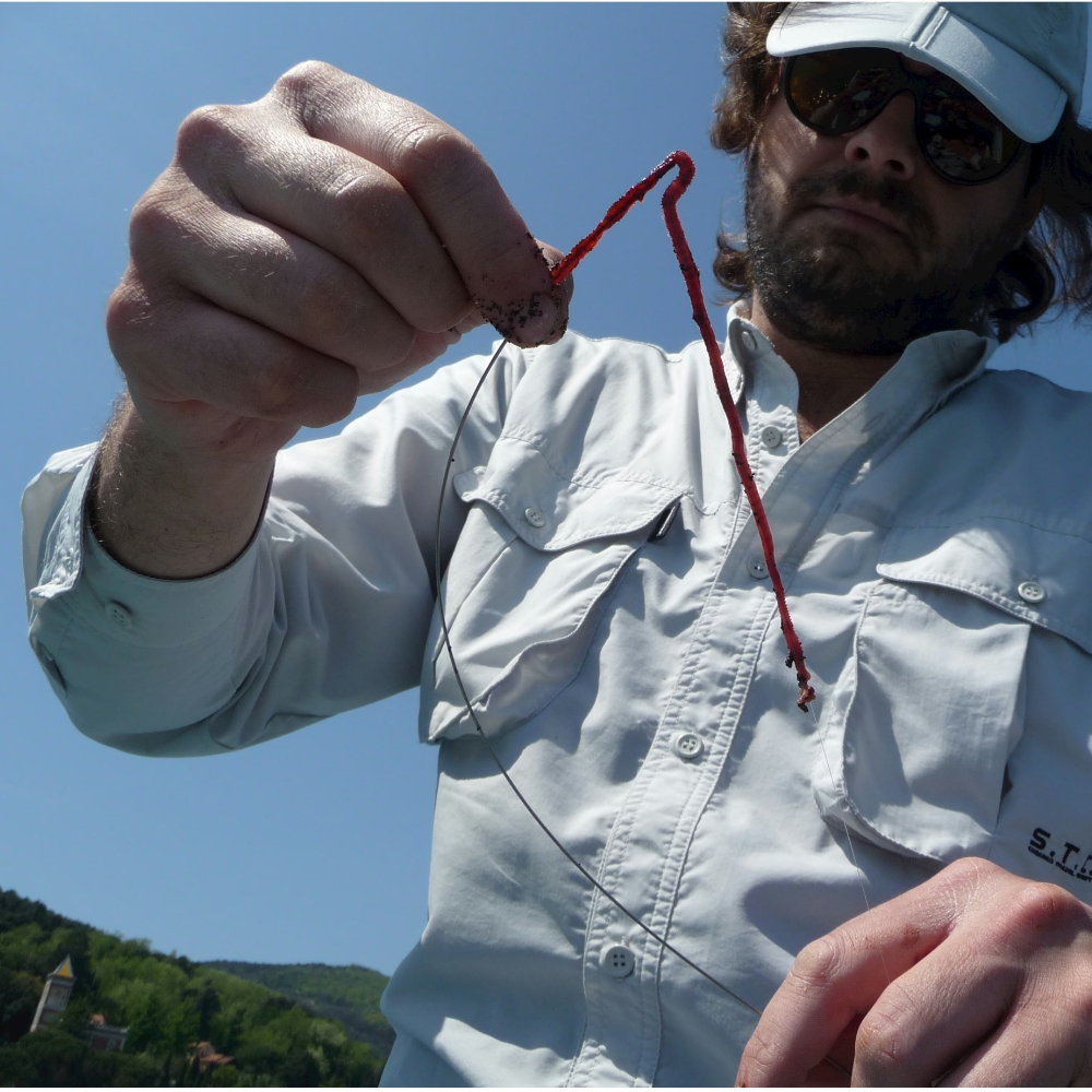 STONFO Stainless Steel Baiting Red Point Worm Needle Art.454 15cm - Image 5