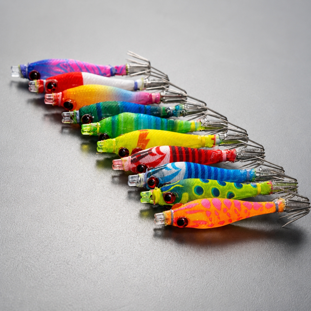 YAMASHITA Squid Fishing Warm Jacket Soft Lure SQUISH 3.8-1 036/SL GREEN - Image 5