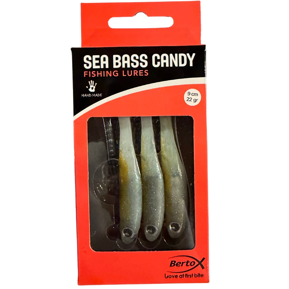BERTOX Handmade Soft Shad Lure SEA BASS CANDY 90mm/22g #06 - Image 2