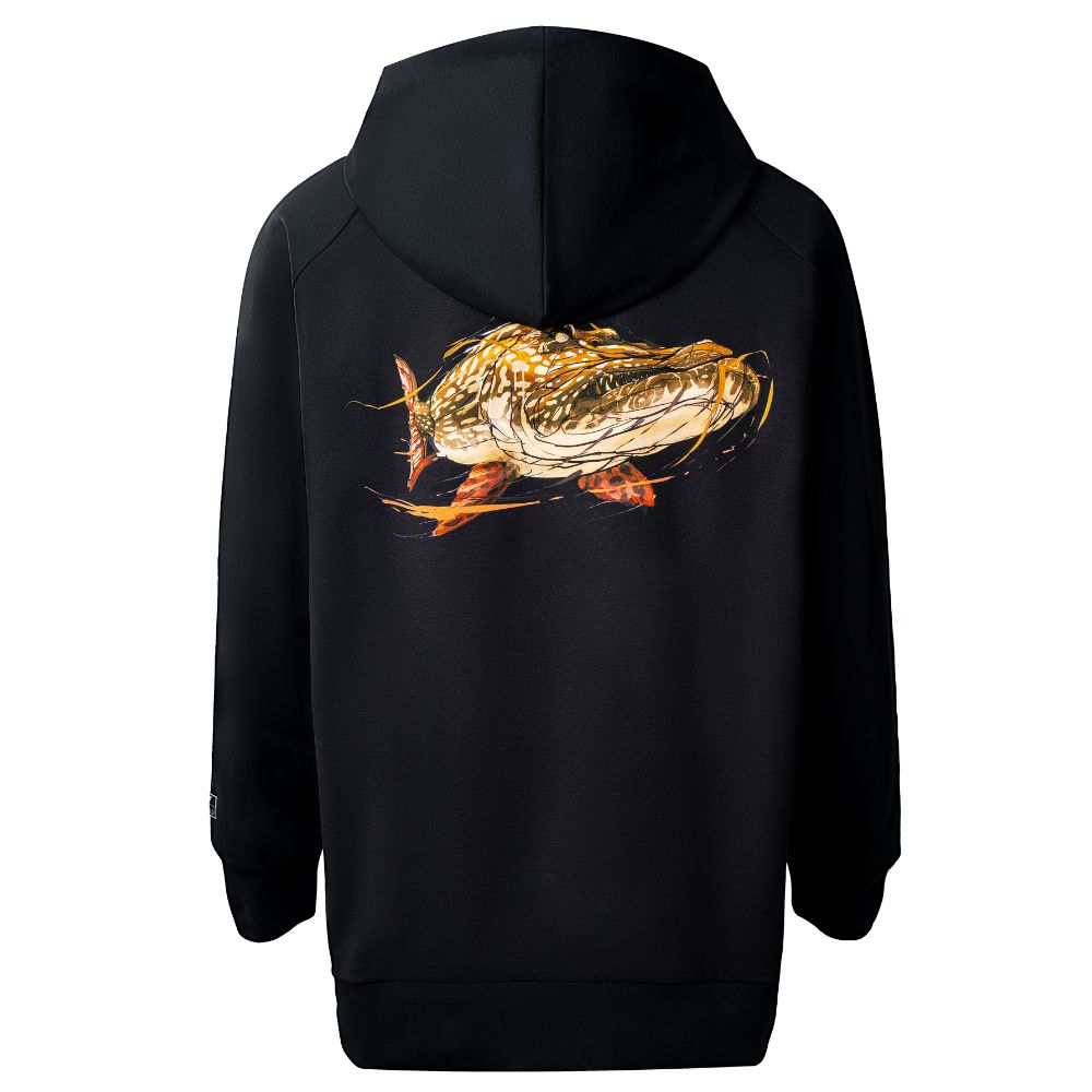 BKK Fishing Apparel Hoodie PIKE Black - Image 3
