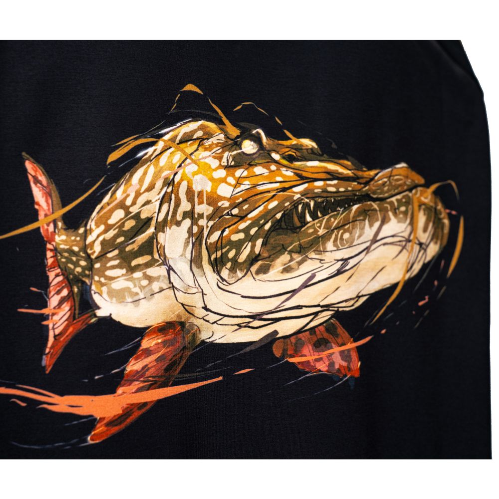 BKK Fishing Apparel Hoodie PIKE Black - Image 4