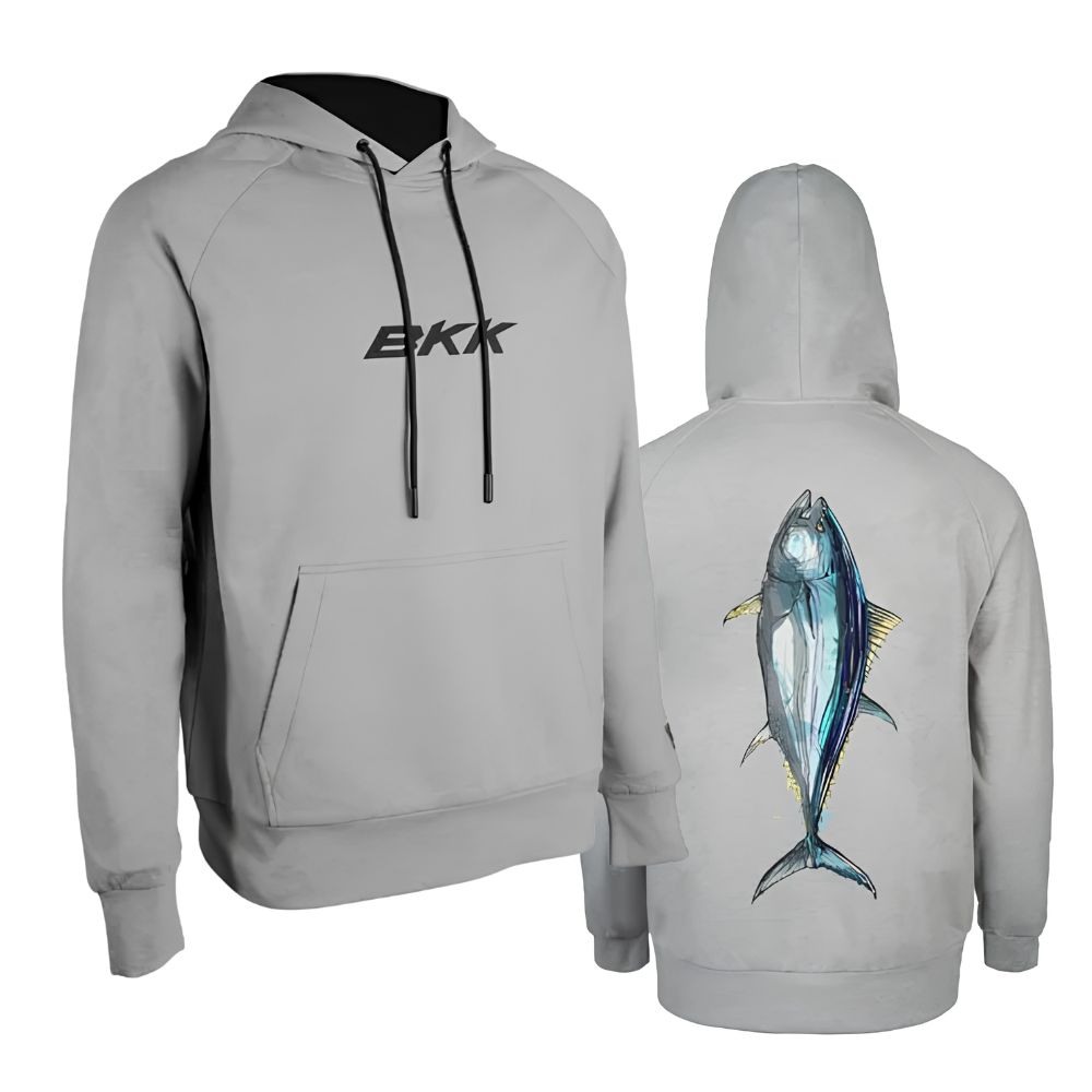 BKK Fishing Apparel Hoodie TUNA Gray