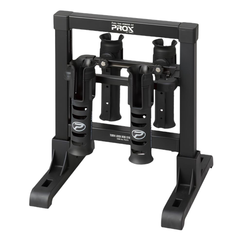 PROX INC. Fishing Rod Stand TURN LOCK ROD STOCKER 4pcs Black