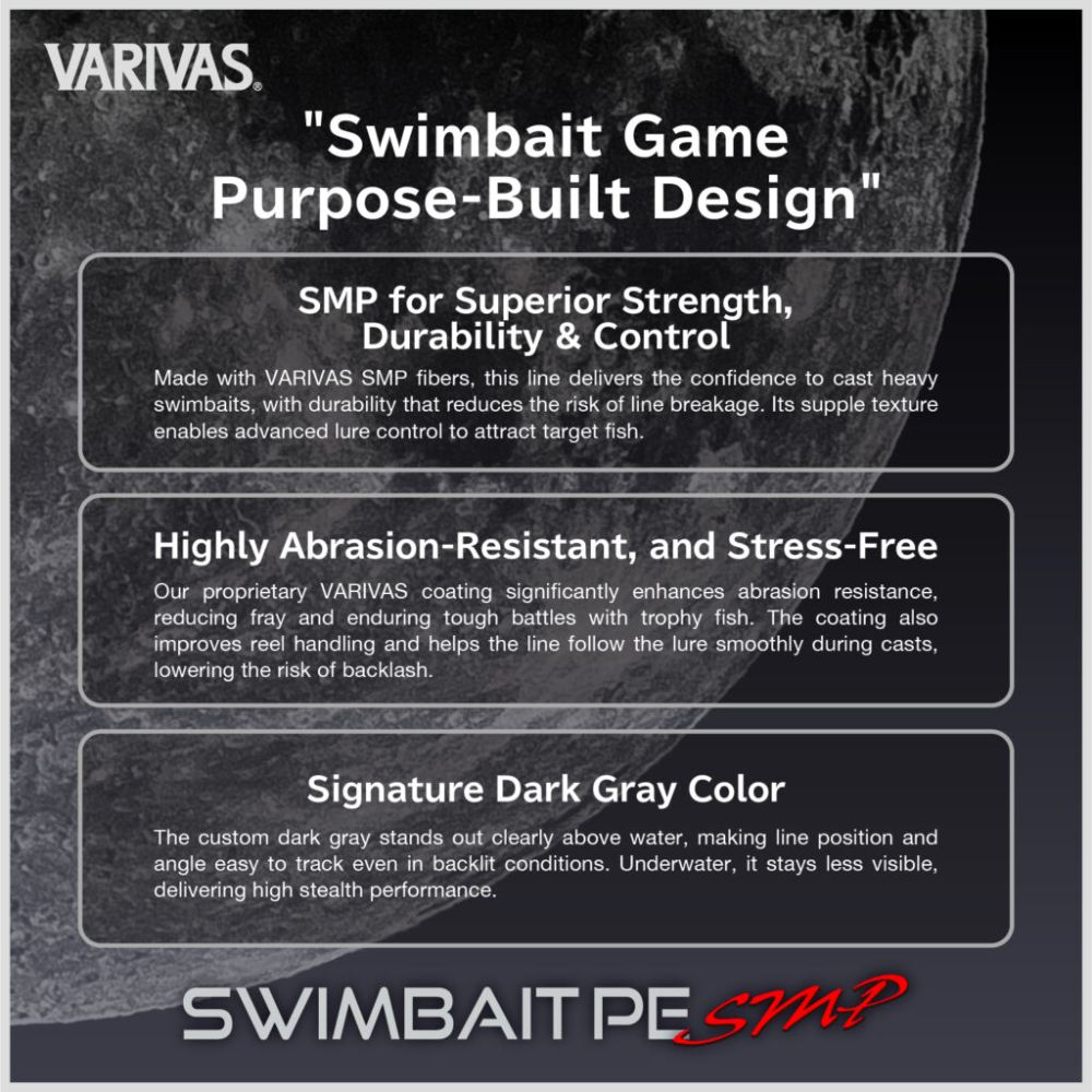 VARIVAS Super Max Power Braid Line SWIMBAIT PE SMP X8 100m - Image 4