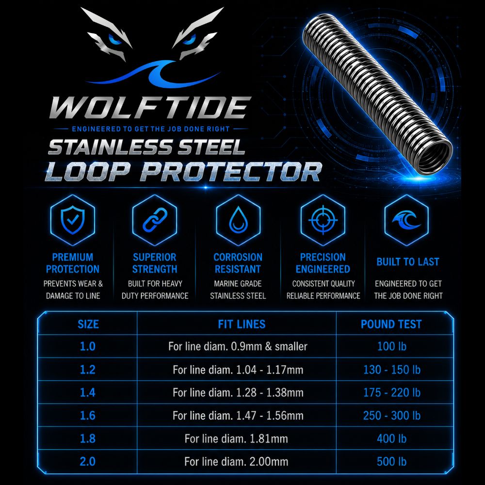 WolfTide Stainless Steel Spring Sleeve LOOP PROTECTORS ProPack - Image 2