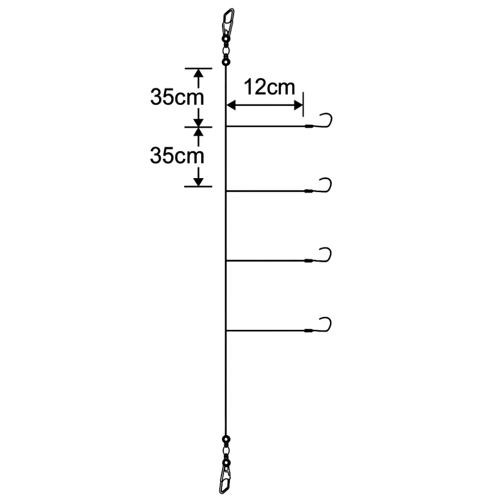 YAMASHITA Bait-Fishing Pro Sabiki Rig WLAS404NFL #14 - Image 3
